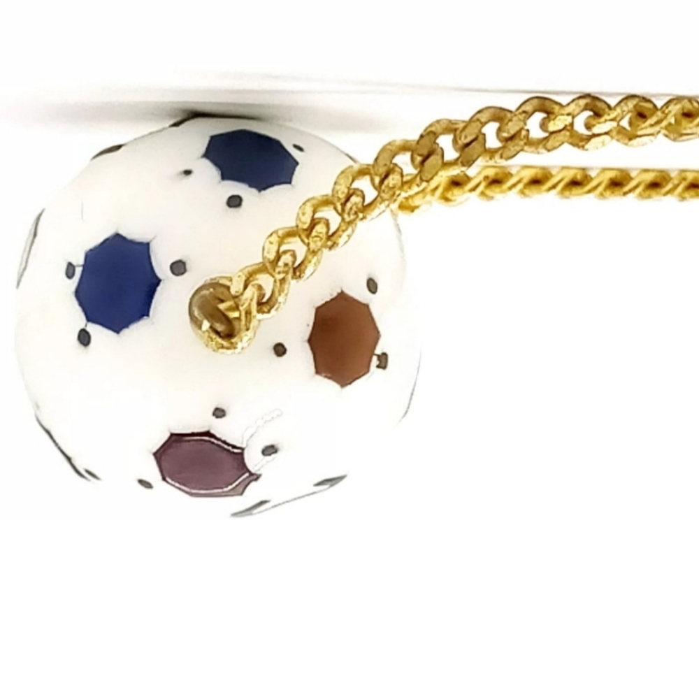 CHANEL 98P SOCCER BALL LOGO CC COCO MARK AÇCESSORY JEWELRY CHAIN NECKLACE METAL - Picture 3 of 12